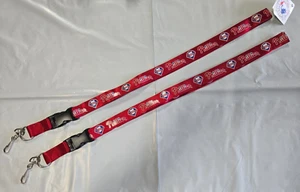 Philadelphia Phillies Lanyard - Lot of 2 - Breakaway Keychain - New Red - Picture 1 of 1