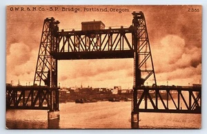 Postcard Steel Bridge Oregon Washington Railroad Navigation Co OR c1915 Unposted - Picture 1 of 2