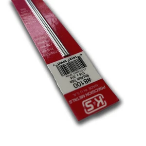 Tubo redondo de aluminio K&S Metals 8100: 1/16 OD x 0,014 pared x 12 largo (3 piezas) - Imagen 1 de 2