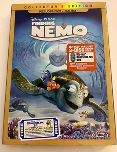 Finding Nemo Blu-ray/DVD 2012 3-Disc Collector's Edition Brad Garrett Brand New! - Foto 1 di 3