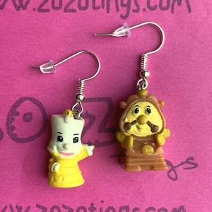 Beauty and the Beast 'Lumiere & Cogsworth' Earrings - Picture 1 of 1