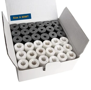 HimaPro 144 PreWound Bobbins for Embroidery and Sewing Machines Class 15 Size... - Picture 1 of 6