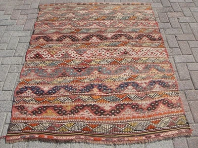 4 x 6 ft  Handmade Kilim Area Rugs - Rug for Living room - Image 1 of 4