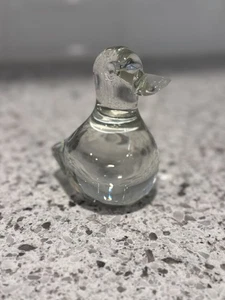 Vintage  Glass Clear  Duck Paper Weight - Picture 1 of 5