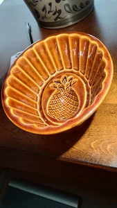 pottery mold brown glaze pineapple design new 6 x 7.25 - Picture 1 of 2