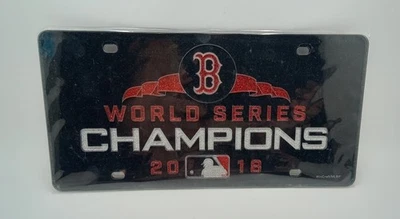 Boston Red Sox MLB 2018 World Series Champs Acrylic License Plate 6"x12" - Image 1 of 2