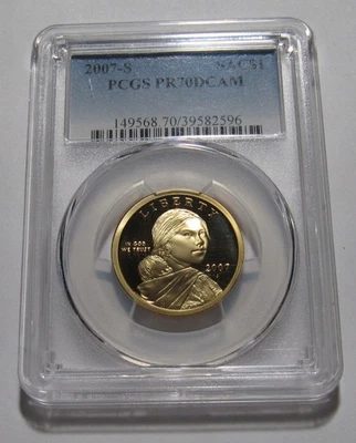 2007 S Sacagawea Dollar Proof - PCGS PR70 DCAM Condition - 16ES - Image 1 of 4