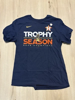 Nike Houston Astros T-shirt L 2022 World Series Champions Trophy Season Blue - Image 1 of 2