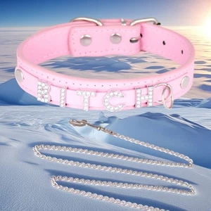 Collar gargantilla PU suave con nombre personalizado cuero vegano para mujer conjuntos de joyas C4 - Imagen 1 de 14