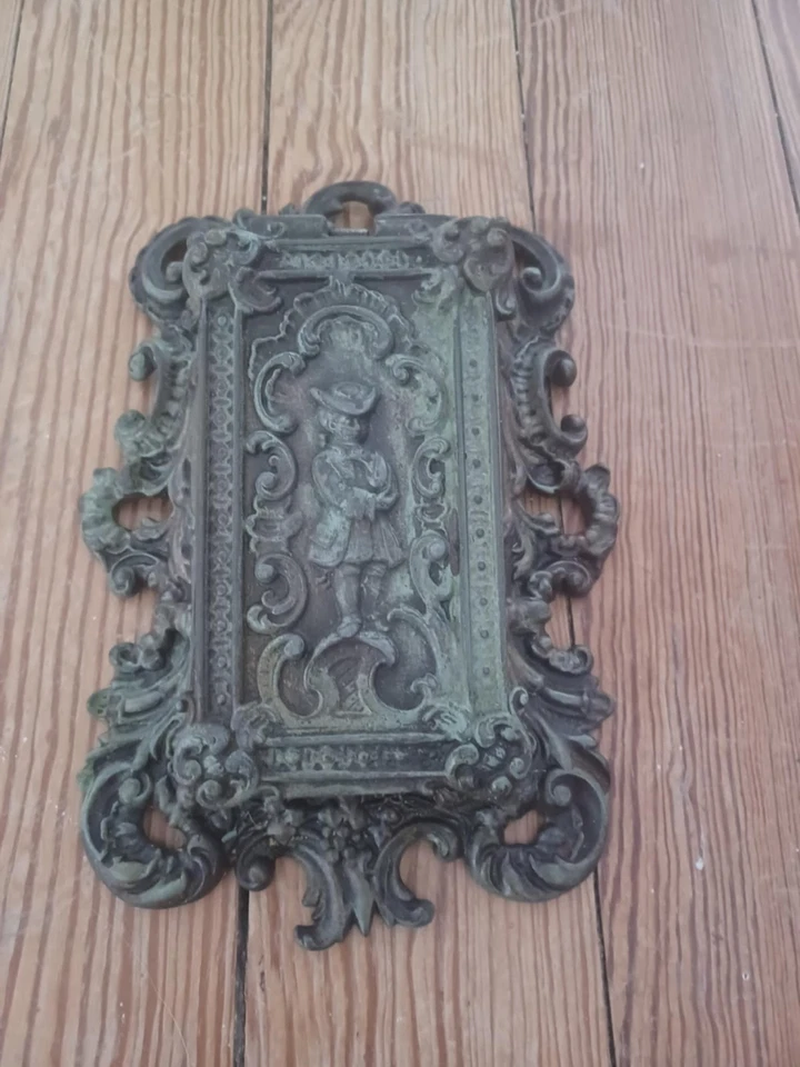 Llamador de puerta antiguo de hierro fundido de la tienda Coal Company - HALLAZGO RARO Foto 1 de 4