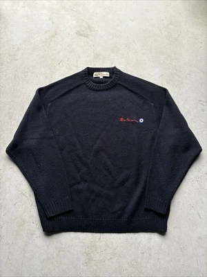 Vintage Ben Sherman Original Logo Knit Sweater Black Men's Medium Golf - Image 1 of 4