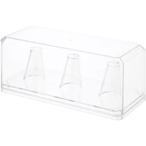 Pioneer Plastics Clear 3 Replica Ring Case w/ Clear Base 6.125" x 2.625" x 2.25" - Picture 1 of 2