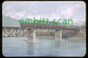Original Slide, CPR Canadian Pacific GMD FP7 Passenger Train Action, 1950s - Picture 1 of 2