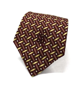 Countess Mara Necktie Men's Silk USA 58 1/2" x 3 3/4" Weave pattern  - Image 1 of 4