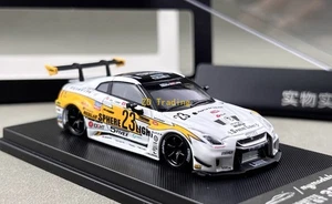 ZD MC 1:64 Blanco GTR R35 LBWK RR #23 Modelo Deportivo Ligero Diecast Metal Coche BN - Imagen 1 de 10