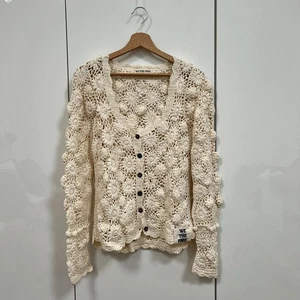 Free People Alicia Crochet Cardigan.  Cream.  Small.  RRP £140. - Picture 1 of 7