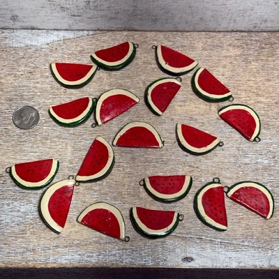 Lot Of 18 Unbranded WATERMELON Button Covers Novelty Red, Green And Beige - Image 1 of 4