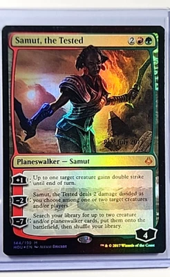 MTG Magic The Gathering Hour of Devastation Promo Foil #144 Samut the Tested LP - Image 1 of 2