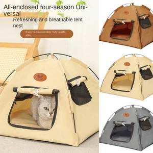 Closed Design Pet Cat Tent Large Cat House New Pet Kennel Indoor Use - Picture 1 of 14