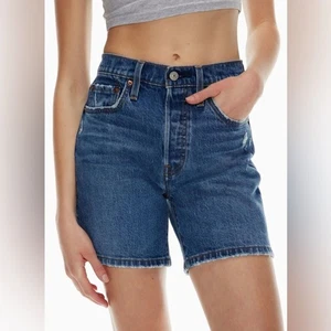 Levi's 501 Mid Thigh High Rise Jeansshorts Gr. 24 - Bild 1 von 9