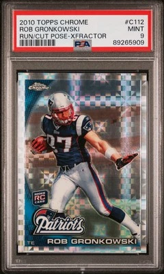 2010 Topps Chrome Rob Gronkowski #C112 Run/Cut/Pose-Xfractor PSA 9 NE Patriots! - Image 1 of 2