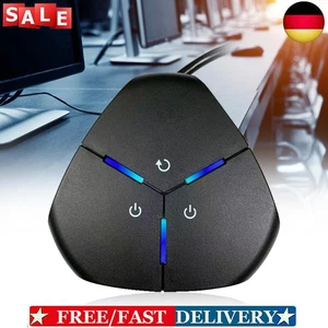 1,6 m wasserdichter Computer-PC-Gehäuse-Netzteil-Knopfschalter (kein USB) *NEW - Afbeelding 1 van 8