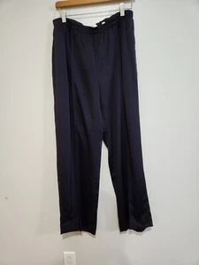 Vince. Women's Drop Waist Wide Leg Pull on Pants, Size Large in Navy color - Picture 1 of 16