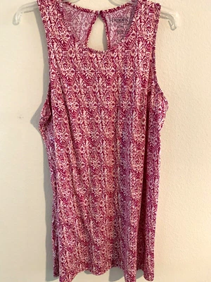 Cherokee Dress Size 2X Berry Ikat Sleeveless Casual Pink - Image 1 of 4