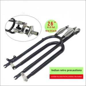 Horquilla delantera para bicicleta 26 "4,0 Fat Tire Snow Indian doble resorte absorción de choque - Imagen 1 de 22