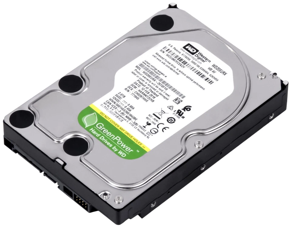 WD20EURX Western Digital AV-GP 2TB SATA 32MB 3.5" Hard Drive TV/CCTV/PC WD20EURS - Image 1 of 1