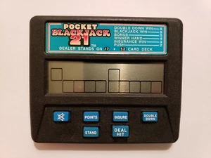 Radica Pocket Blackjack 21 Model 1350 Electronic Hand Held Game - Picture 1 of 2