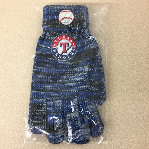 MLB Texas Rangers Adult Blue/Black Warm Soft Cotton Winter Gloves New AR229 Cover