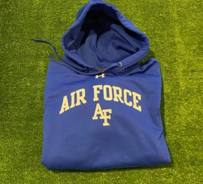 Air Force Falcons Sudadera XXL Sudadera con Capucha Under Armour Azul Blanco Hombre Fútbol Foto 1 de 4