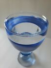 Blue Hand Blown Dinner Ware Goblets Two Tone Blues Minimal Signs Of Wear Stemmed