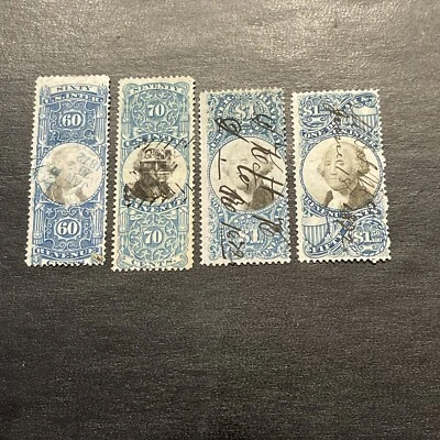 US STAMPS #R116cc,r117cc,118,120–REVENUE Stamps Used Ng - Image 1 of 2