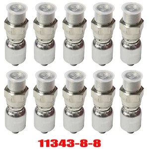 (10) 1/2 hose x 1/2 Male NPT Swivel Hydraulic Hose Fittings - FOR 11343-8-8 - Picture 1 of 2