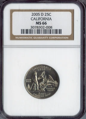 2005-D California Quarter NGC MS66 Business Quality - Image 1 of 2