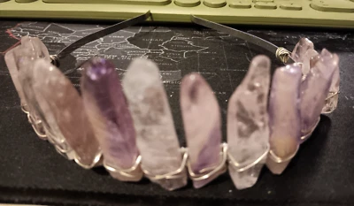 Vintage Amethyst  headband / tiara BEAUTIFUL!! LQQK-ZEE!!! ***READ*** - Image 1 of 4