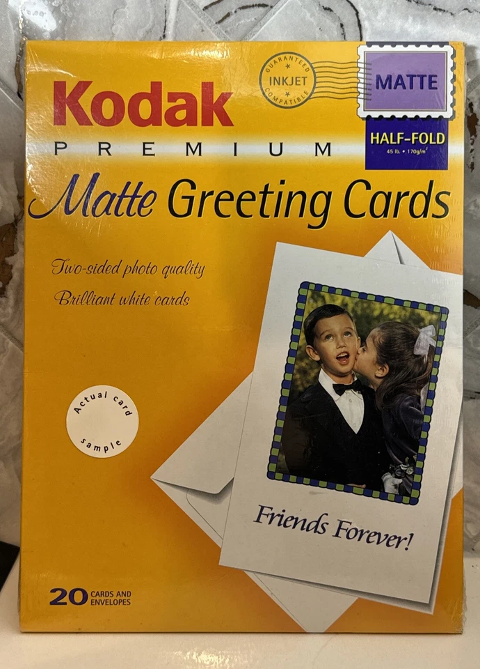 Kodak Premium Matte Greeting Cards 20 Cards and Envelope New and Sealed - Image 1 of 2