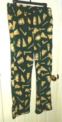 Croft & Barrow Hunter Green Men's Lounge Pajama Pants Camping New Size S Small - Image 1 of 4