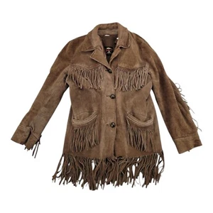 Ralph Edwards Brown Suede Fringe Jacket Western Vintage Style Size S - Picture 1 of 23