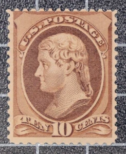 Scott 209 - 10 Cents Jefferson - MNH - SCV - $525.00 - Picture 1 of 2
