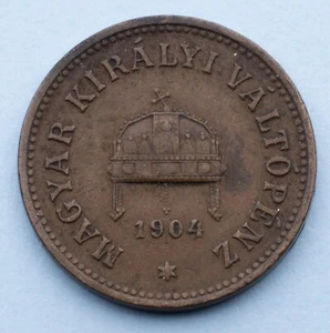 1904 KB Hungary 2 Fillér KM# 481 - Better Date 2 Filler - Picture 1 of 2