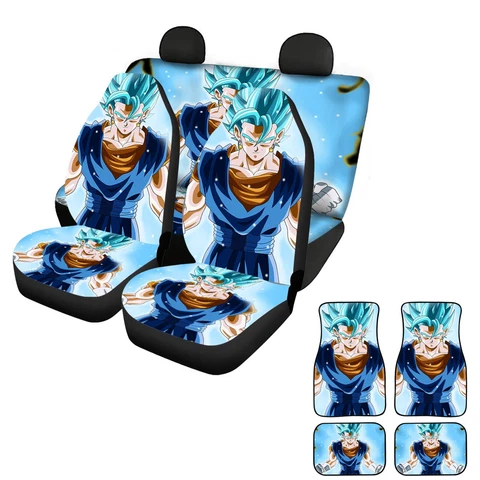 Dragon Ball Car 5-Seats Covers 4Pcs Car Floor Mat Full Set Cushion Protectors Cover