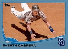 2013 Topps Wal-Mart Blue Border #412 Everth Cabrera  San Diego Padres