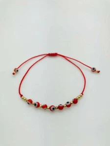 Pulsera Roja 7 Ojitos (Proteccion Mal De Ojo) Red Evil Eye Protection Bracelet - Picture 1 of 2