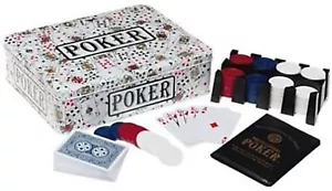 Jax Professional Poker Set in Sealed White Tin. Play Texas Hold'em! New! 1981 - Picture 1 of 1
