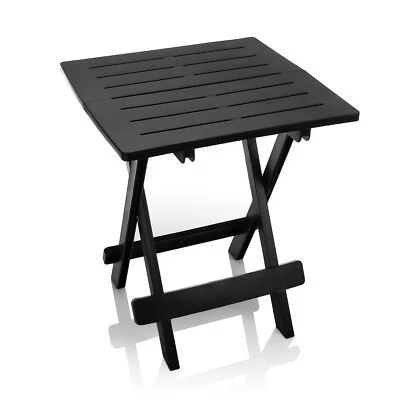 Klapptisch Beistelltisch Campingtisch  Schwarz aus Kunststoff LxBxH 45x43x50cm  - Bild 1 von 4