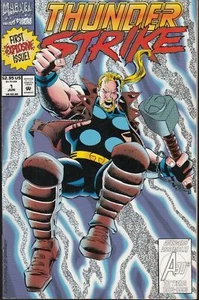 THUNDER STRIKE #1 1993 ''THOR'' 52pgs HOLO-GRAFX FOIL-c BLOODAXE RETURNS...VF - Bild 1 von 2