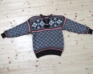 Jersey de punto islandés noruego jóvenes niños 164 pura lana virgen N498 - Imagen 1 de 2